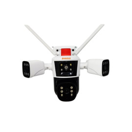 3 Lensli Wifi ip PTZ 12mp Güvenlik Kamerası Gece Görüşlü AVENİR AV-S312 
