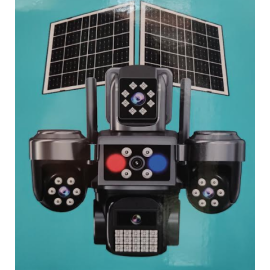  4 Kamera 12mp 4G Solar 4 Lensli Sim Kartlı Çift Güneş Panelli Güvenlik Kamerası