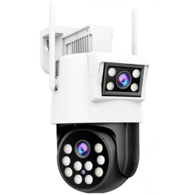 4MP Çift Kamera PTZ Hareket Takipli Gece Görüşlü ALarmlı Bildirimli Su Geçirmez Onvif WiFi IP Kamera