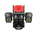 O-KAM 8090 3 LENS 4G SOLAR KAMERA MAVİ KIRMIZI IŞIKLI SİRENLİ SOLAR GÜNEŞ PANELLİ SİM KARTLI