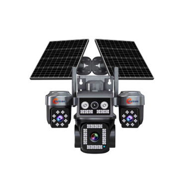 1 yıllık Türk Telekom Hat Dahil 4 Kameralı Güneş Panelli Solar PTZ Gece Görüşlü Güvenlik Kamerası ZR-Z7Plus