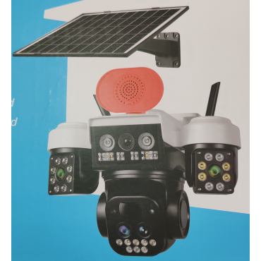 3 Kameralı Solar Wifi Kablosuz İnternet ile Çalışan Güneş Enerjili 3 Lensli Gece Görüşlü Güvenlik Kamerası o-kam 8095