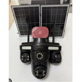 1 Yıllık Hat Dahil 4 Kameralı Sim Kartlı 4G 16 MP 4 Lens Hatlı 3 PTZ Çift Solar Panelli Güvenlik Kamerası