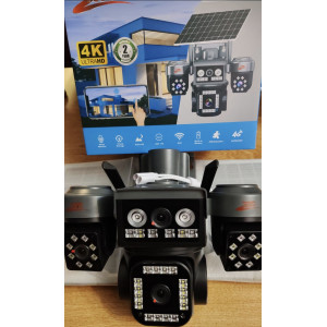 Gerçek 4 Kameralı 2 Güneş Panelli SOLAR PTZ SİM KA..