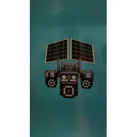  4 Kamera 12mp 4G Solar 4 Lensli Sim Kartlı Çift Güneş Panelli Güvenlik Kamerası